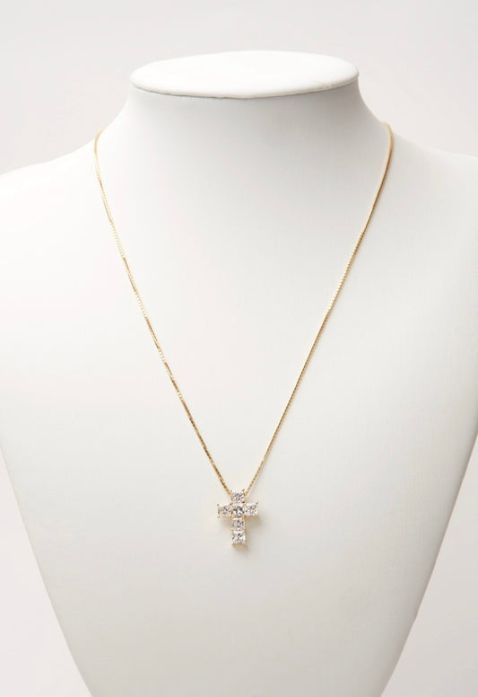 クロスペンダントK18 2.46ct 50cm