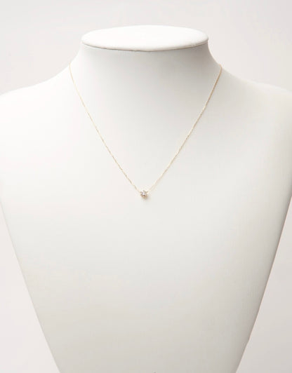 一粒ネックレス　K18 0.2ct