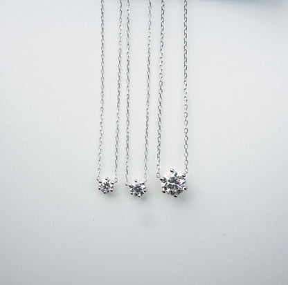 一粒ネックレス PT950 0.3ct