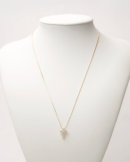 クロスペンダント　K18 1.01ct 50cm