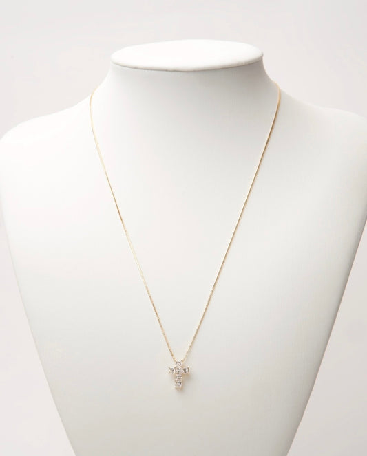 クロスペンダント　K18 1.01ct 50cm