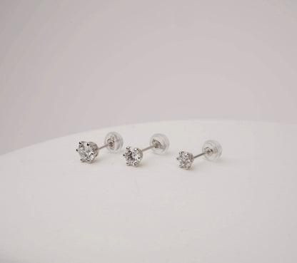 イヤリング　PT950 0.2ct ×2